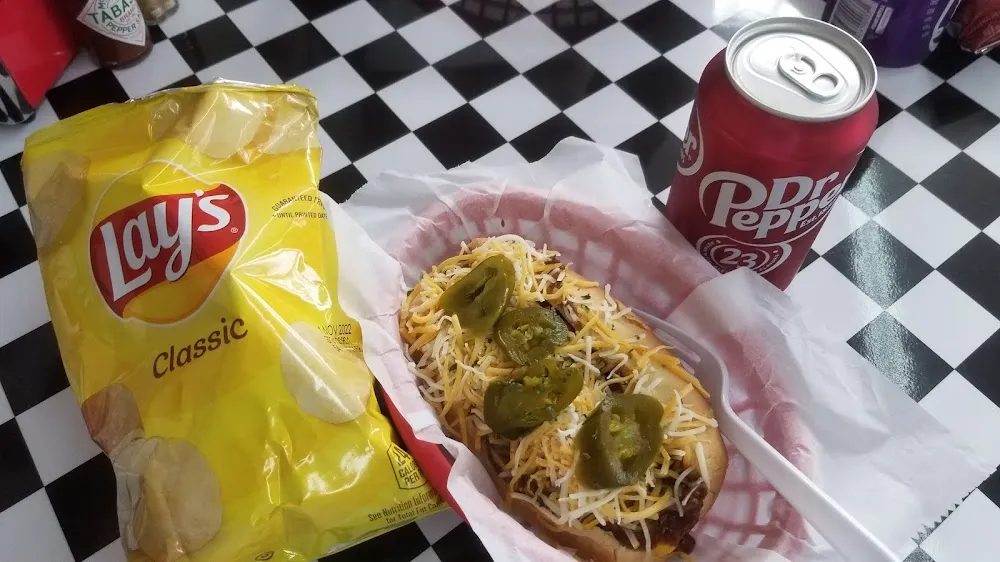 Chili Dog with Jalapenos